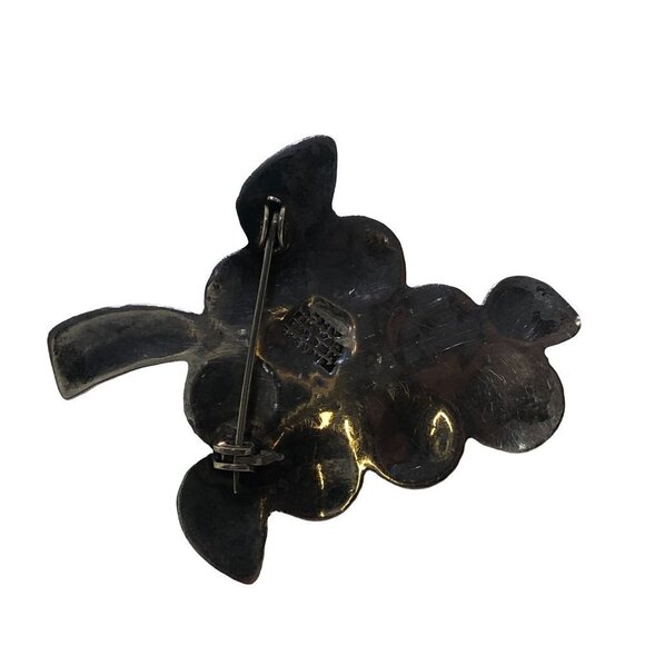 VINTAGE Sterling Silver Grapes Brooch Stacking Dimensional 2" long .75" high - Picture 5 of 10